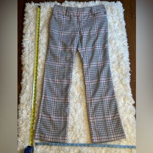 7th Avenue New York & Company Pink Plaid Trousers